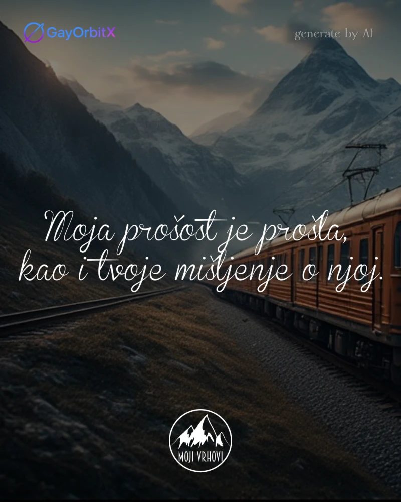 Moja prošost je prošla, kao i tvoje mišljenje o njoj.