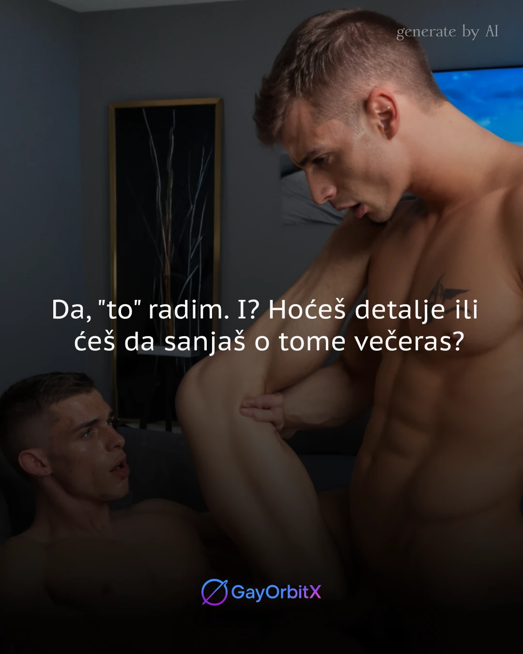 Da, "to" radim. I? Hoćeš detalje ili ćeš da sanjaš o tome večeras?