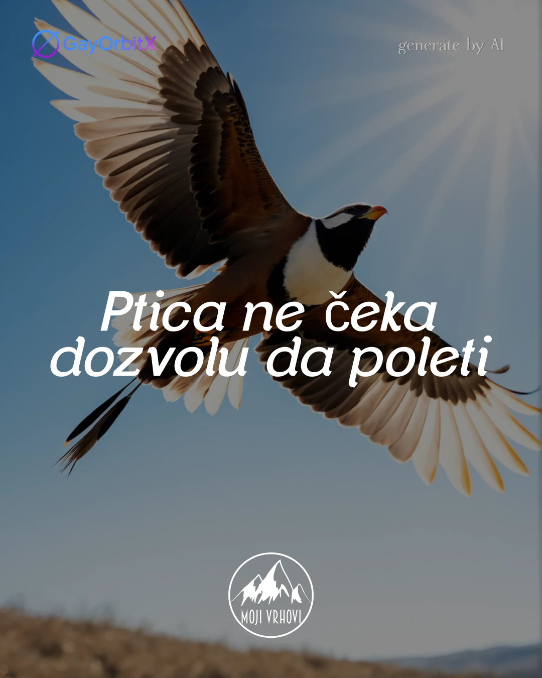 Ptica ne čeka dozvolu da poleti