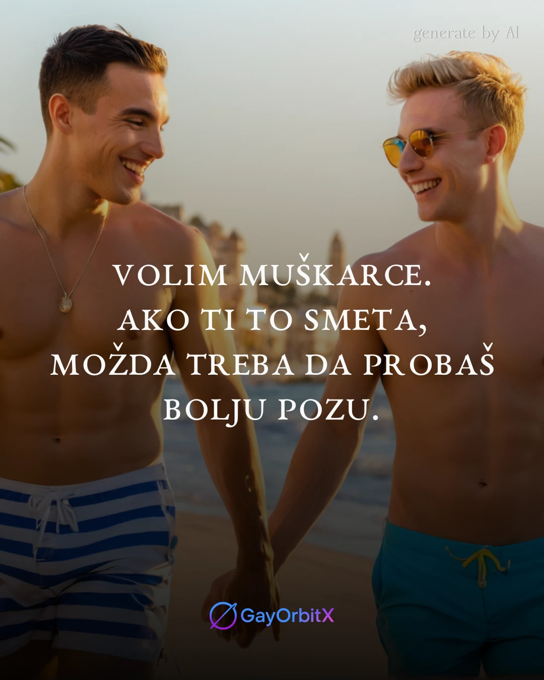 Volim muškarce. Ako ti to smeta, možda treba da probaš bolju pozu.