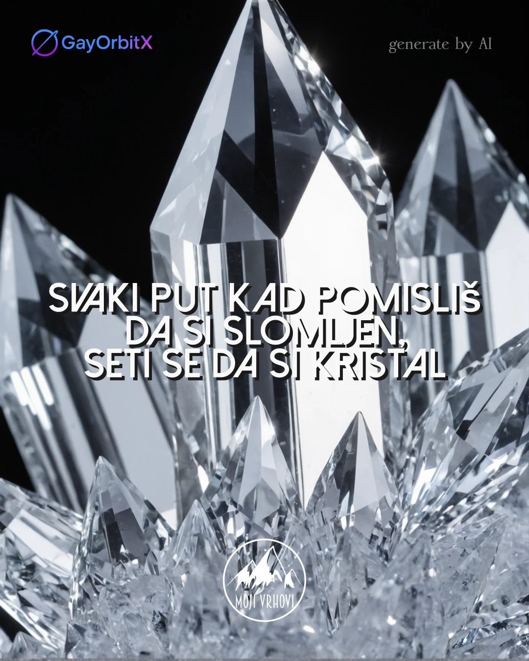 Svaki put kad pomisliš da si slomljen, seti se da si kristal