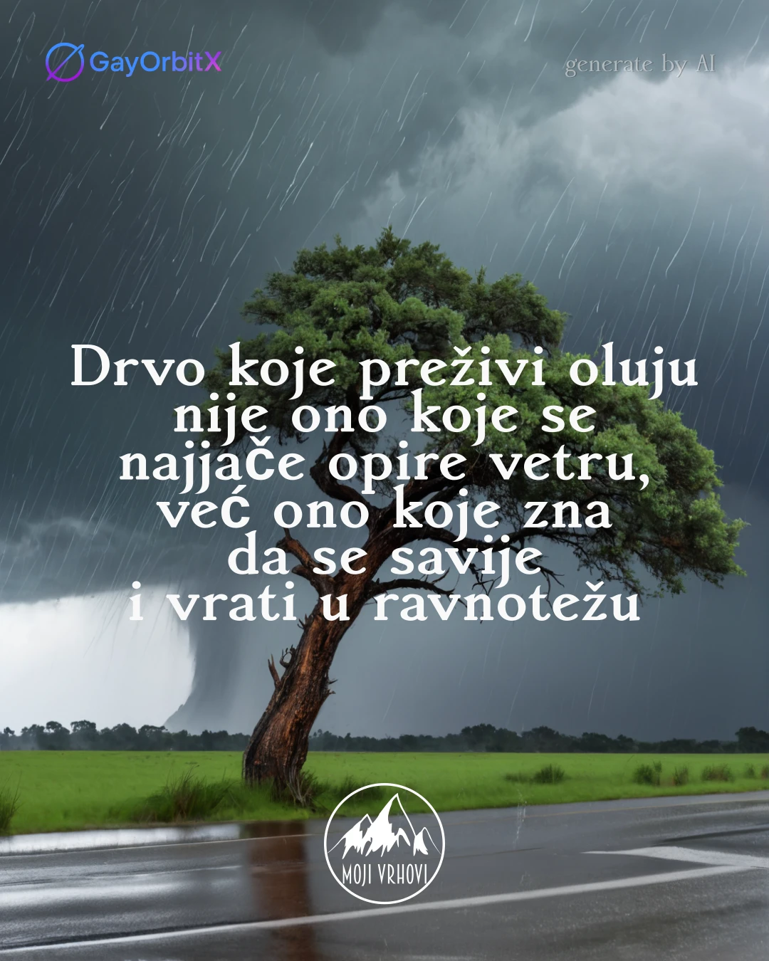 Drvo koje preživi oluju nije ono koje se najjače opire vetru, već ono koje zna da se savije i vrati u ravnotežu